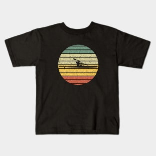 Vintage Kayak Sunset Kids T-Shirt